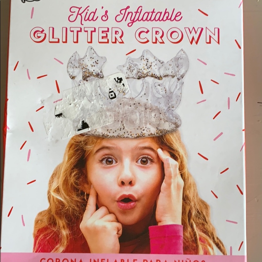 New Inflatable Glitter Crown for Adults kids